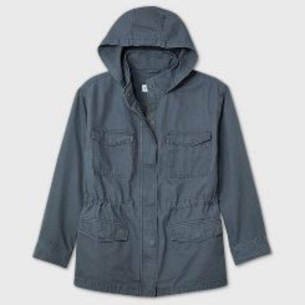 NWT Women's Blue Utility Anorak Jacket 3x